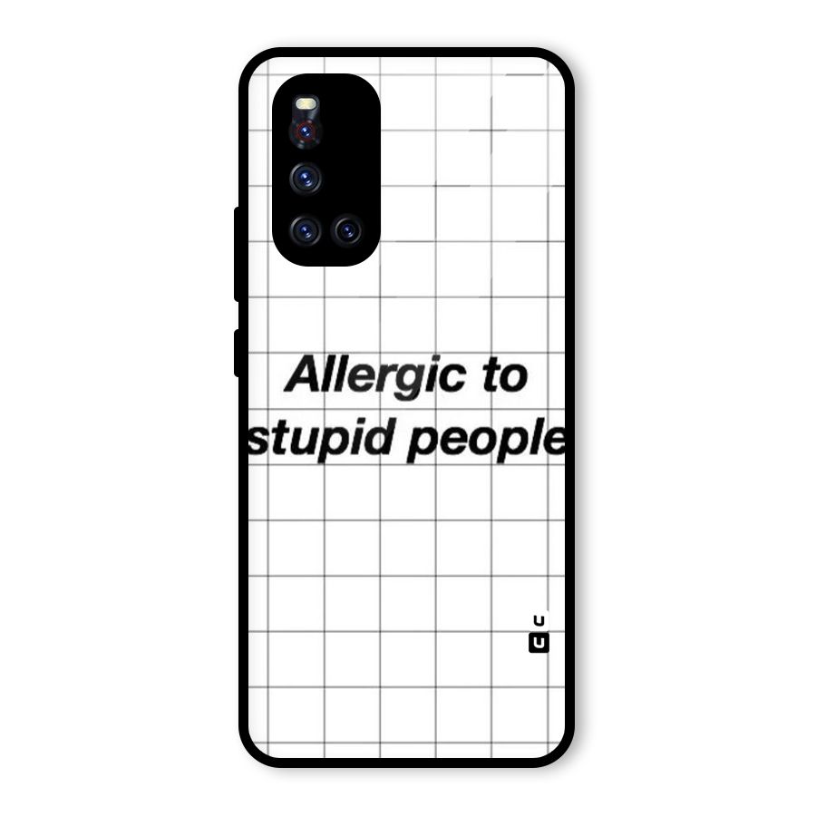 Allergic Glass Back Case for Vivo V19