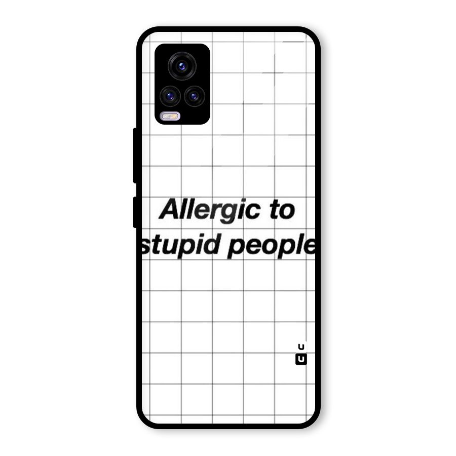 Allergic Glass Back Case for Vivo V20
