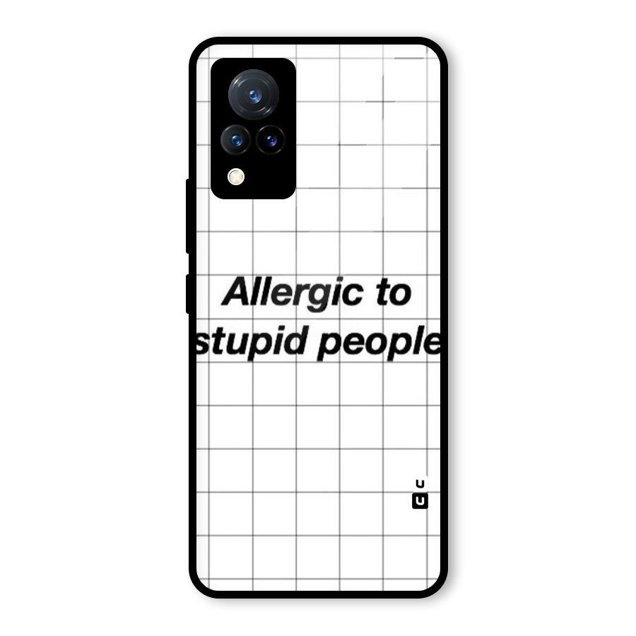 Allergic Glass Back Case for Vivo V21 5G
