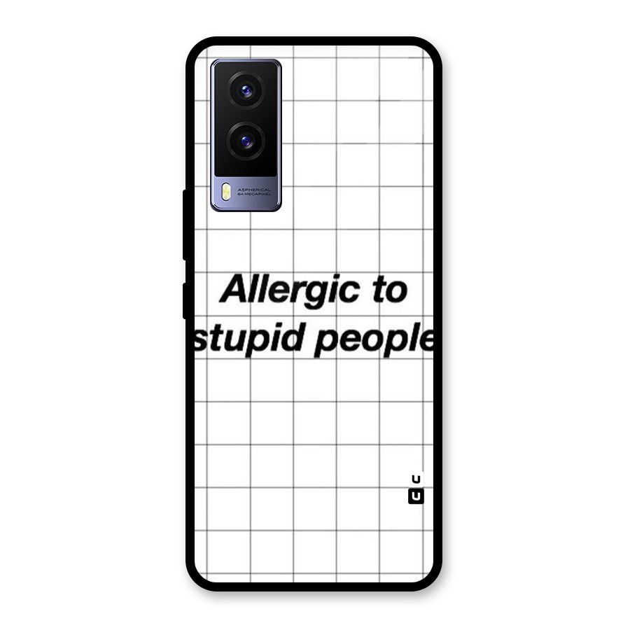 Allergic Glass Back Case for Vivo V21e 5G