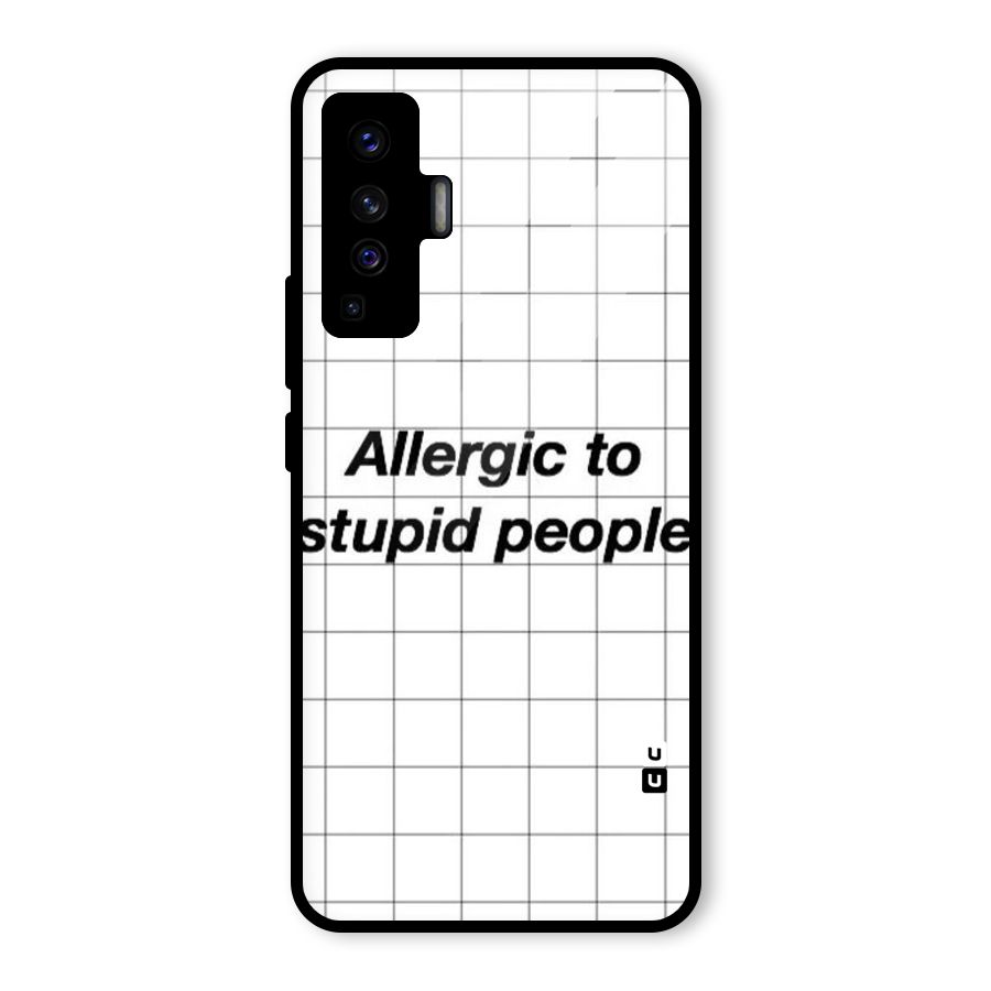 Allergic Glass Back Case for Vivo X50