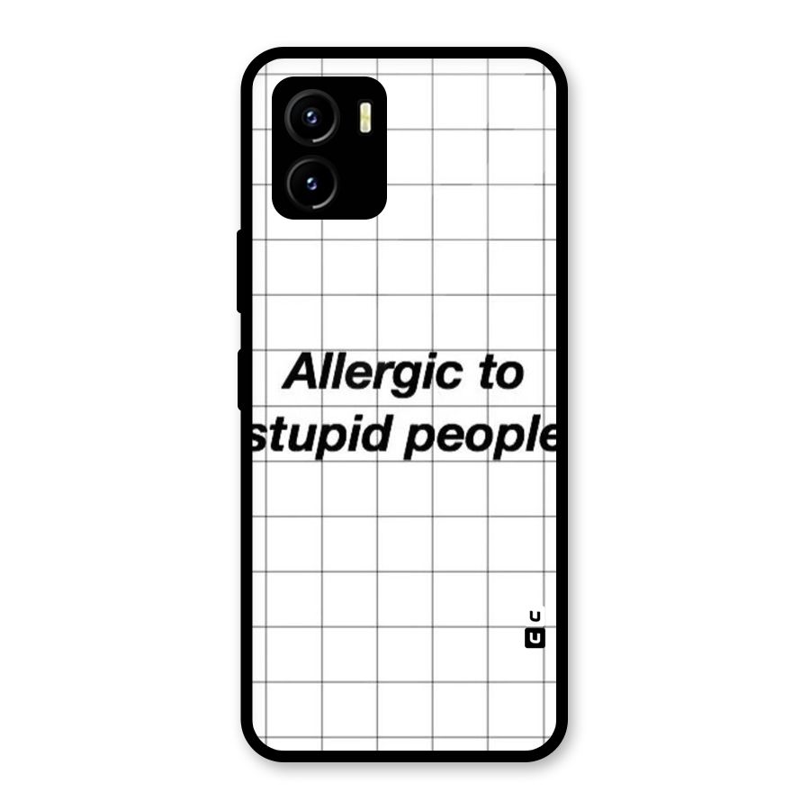 Allergic Glass Back Case for Vivo Y15s
