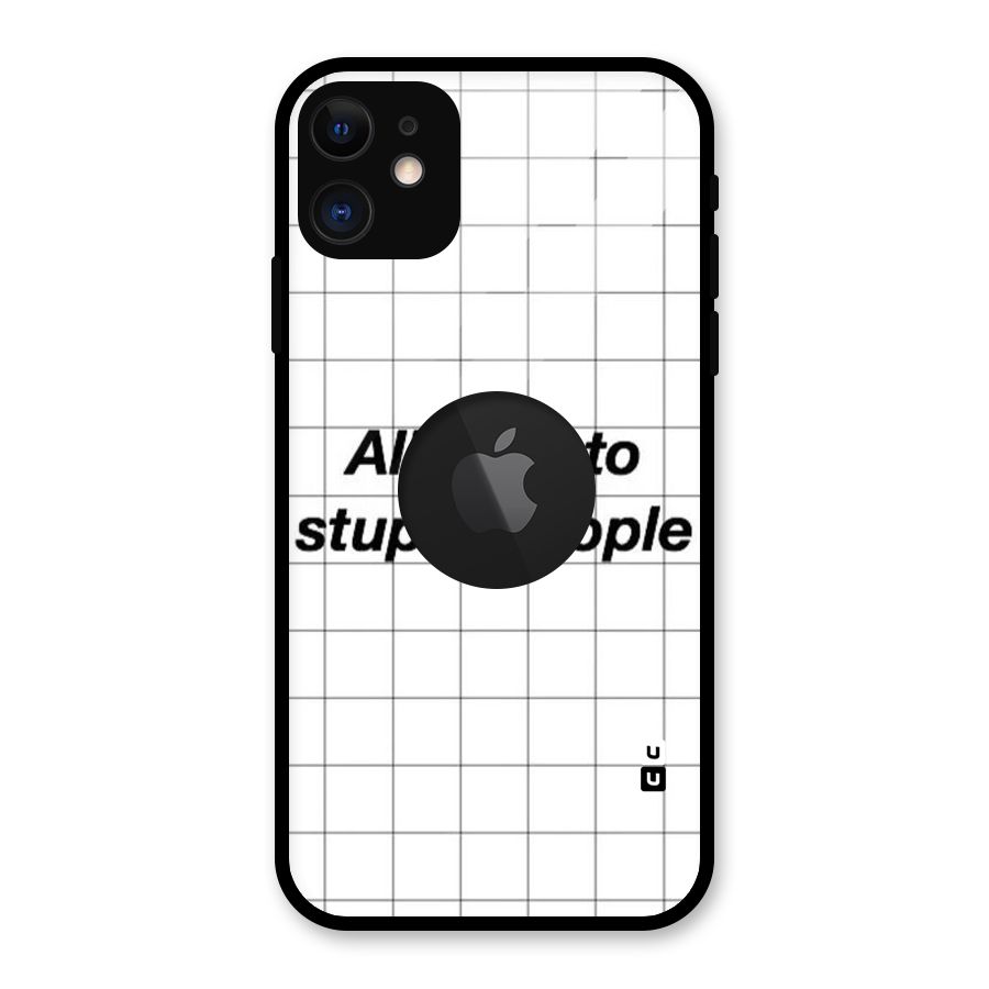 Allergic Glass Back Case for iPhone 11 Logo Cut