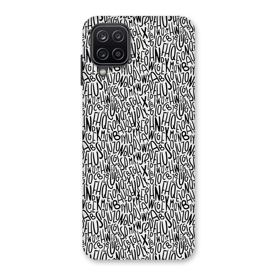 Alphabet Seamless Abstract Back Case for Galaxy A12