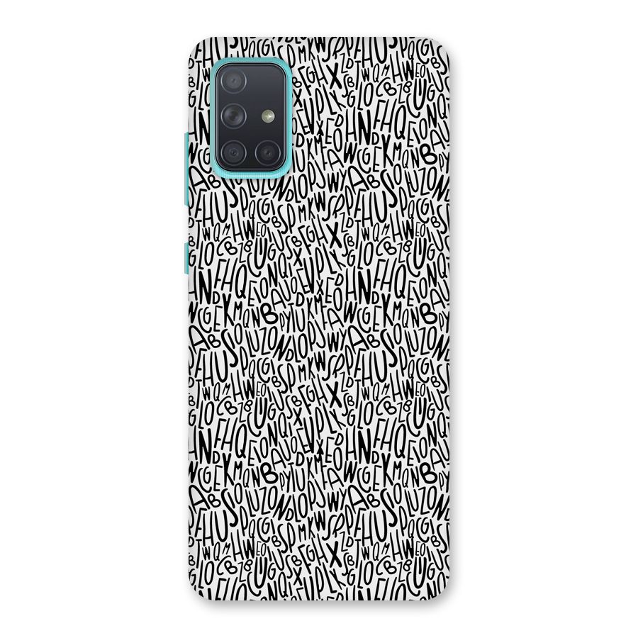 Alphabet Seamless Abstract Back Case for Galaxy A71
