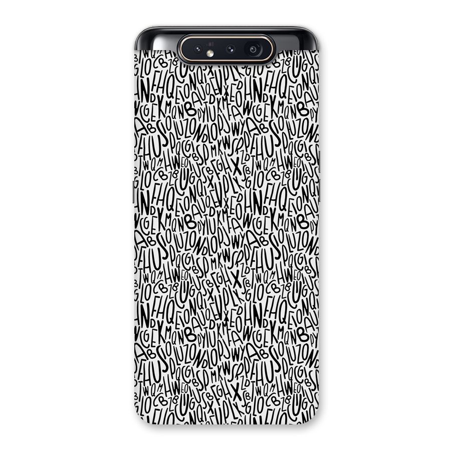 Alphabet Seamless Abstract Back Case for Galaxy A80