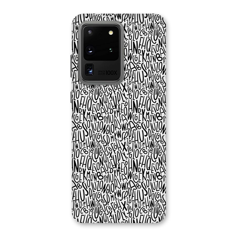 Alphabet Seamless Abstract Back Case for Galaxy S20 Ultra