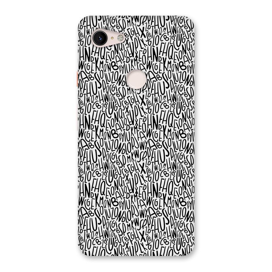 Alphabet Seamless Abstract Back Case for Google Pixel 3 XL