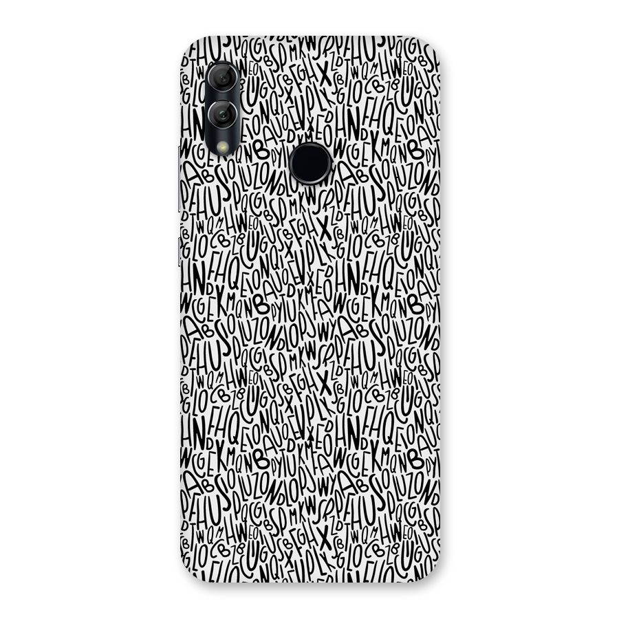Alphabet Seamless Abstract Back Case for Honor 10 Lite