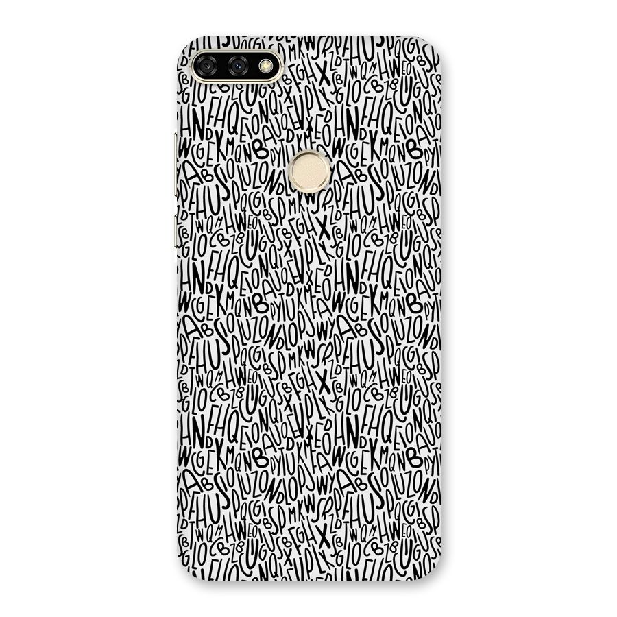 Alphabet Seamless Abstract Back Case for Honor 7A