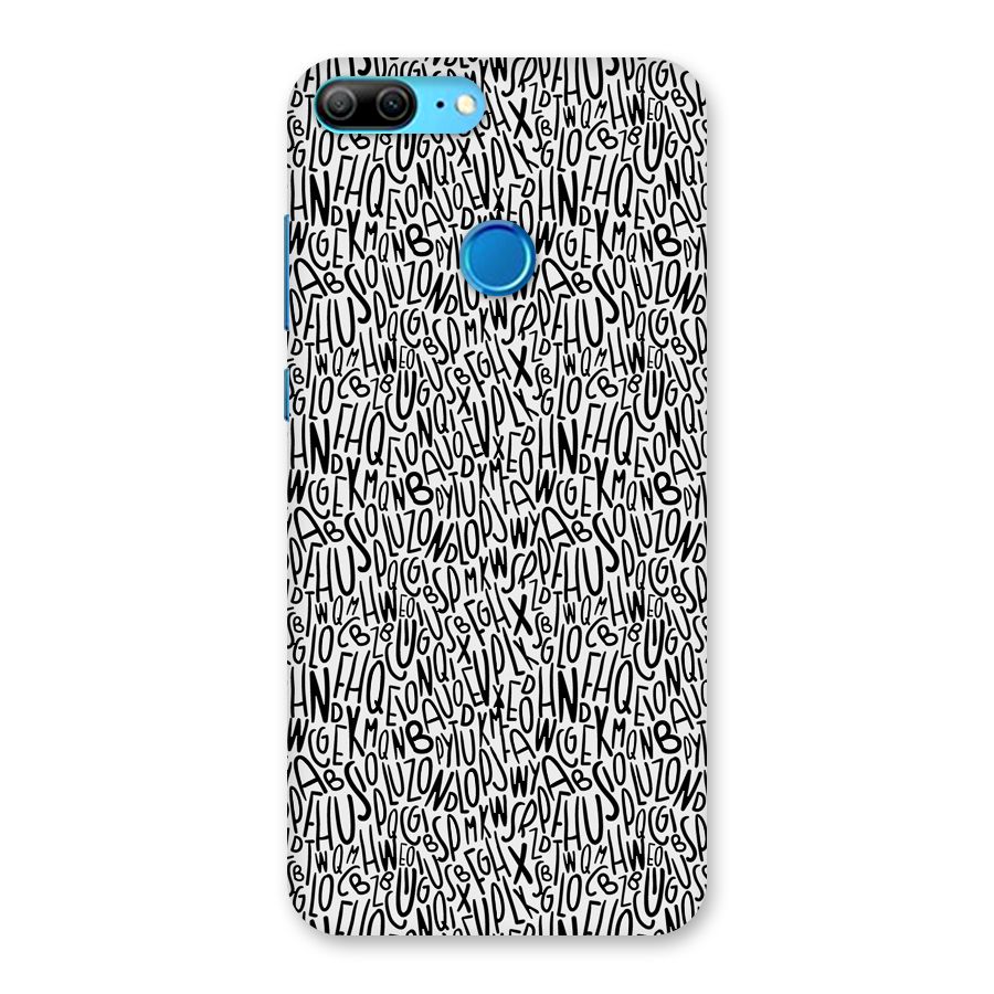 Alphabet Seamless Abstract Back Case for Honor 9 Lite