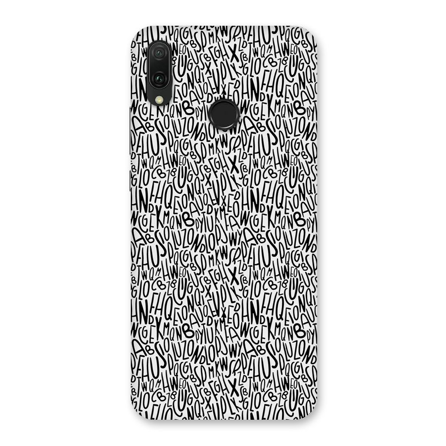 Alphabet Seamless Abstract Back Case for Huawei Y9 (2019)