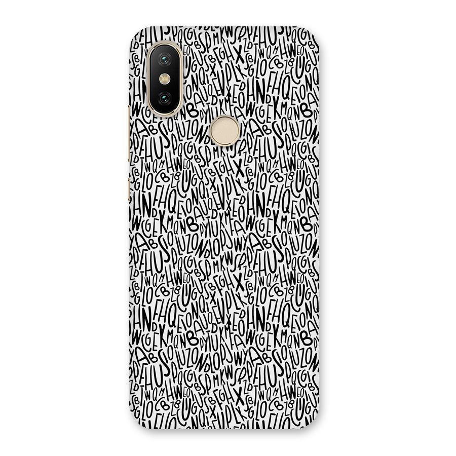Alphabet Seamless Abstract Back Case for Mi A2