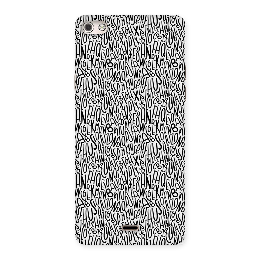 Alphabet Seamless Abstract Back Case for Micromax Canvas Silver 5