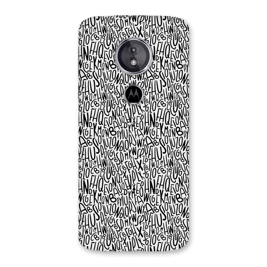 Alphabet Seamless Abstract Back Case for Moto E5