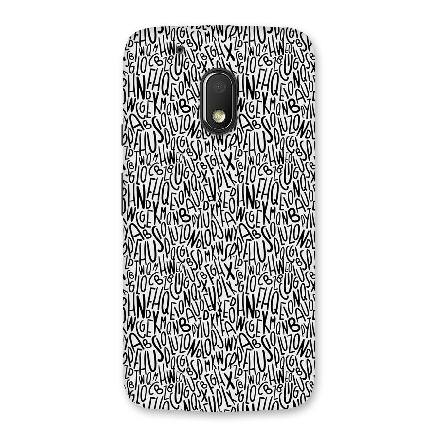 Alphabet Seamless Abstract Back Case for Moto G4 Play