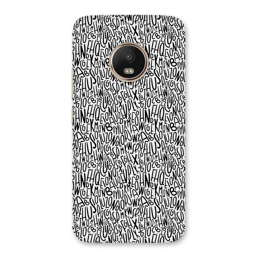 Alphabet Seamless Abstract Back Case for Moto G5 Plus