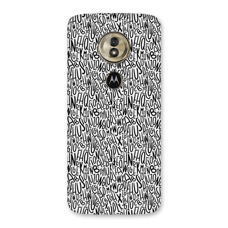 Alphabet Seamless Abstract Back Case for Moto G6 Play
