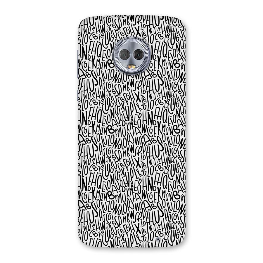 Alphabet Seamless Abstract Back Case for Moto G6 Plus