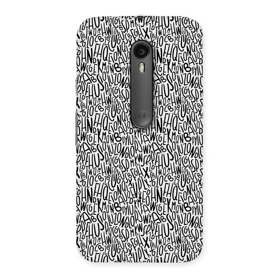 Alphabet Seamless Abstract Back Case for Moto G Turbo