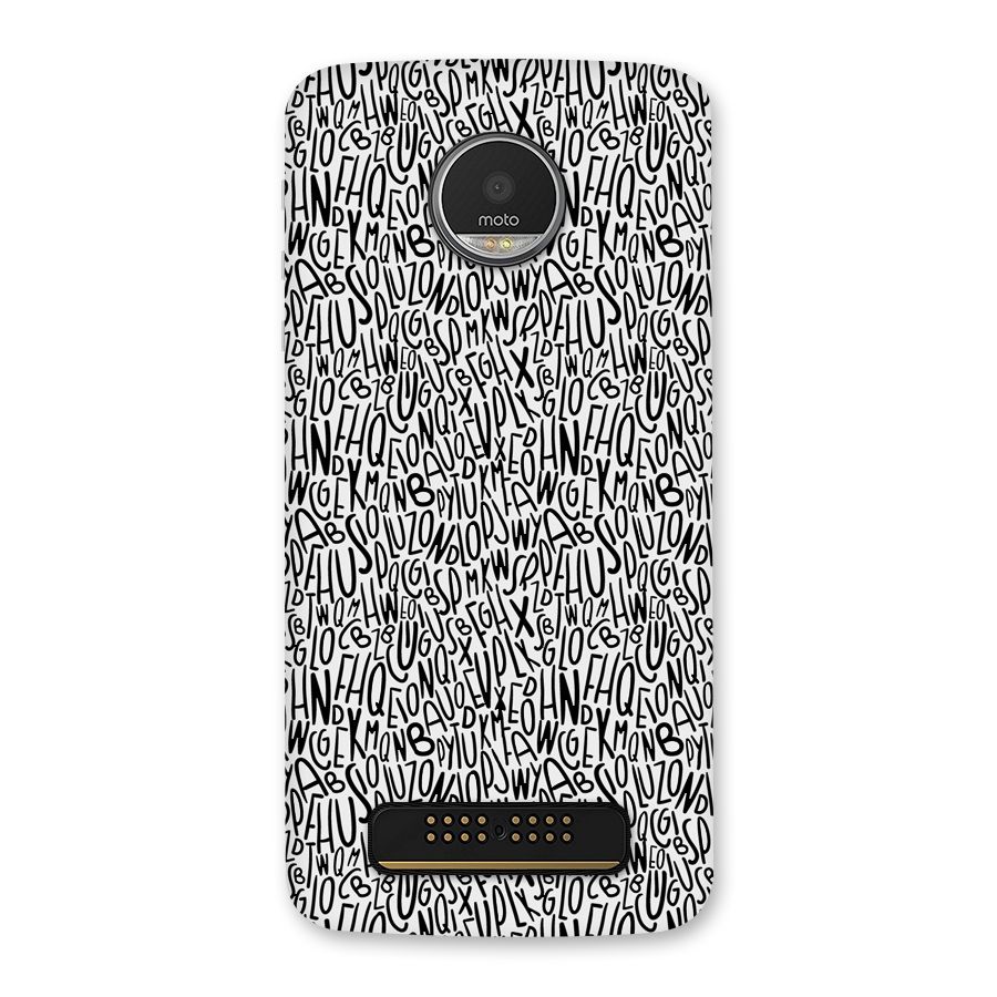Alphabet Seamless Abstract Back Case for Moto Z Play