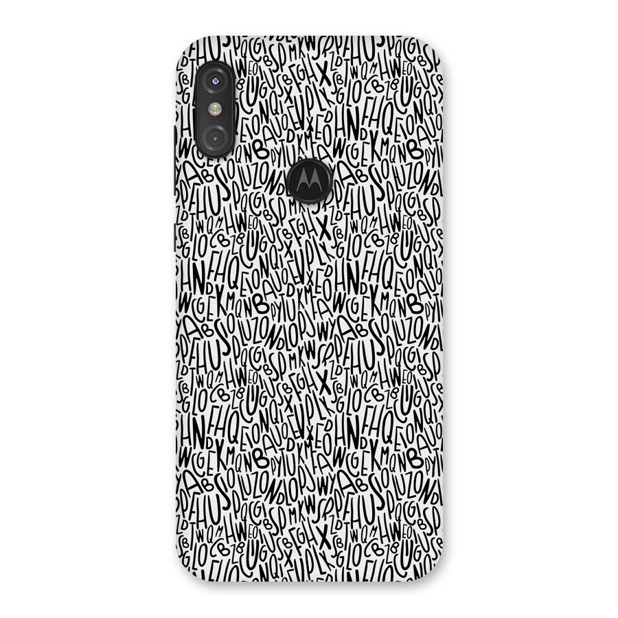 Alphabet Seamless Abstract Back Case for Motorola One Power