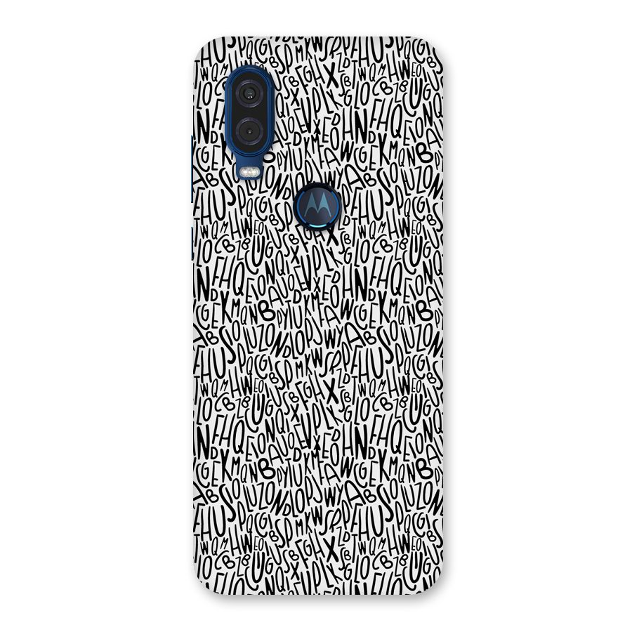 Alphabet Seamless Abstract Back Case for Motorola One Vision