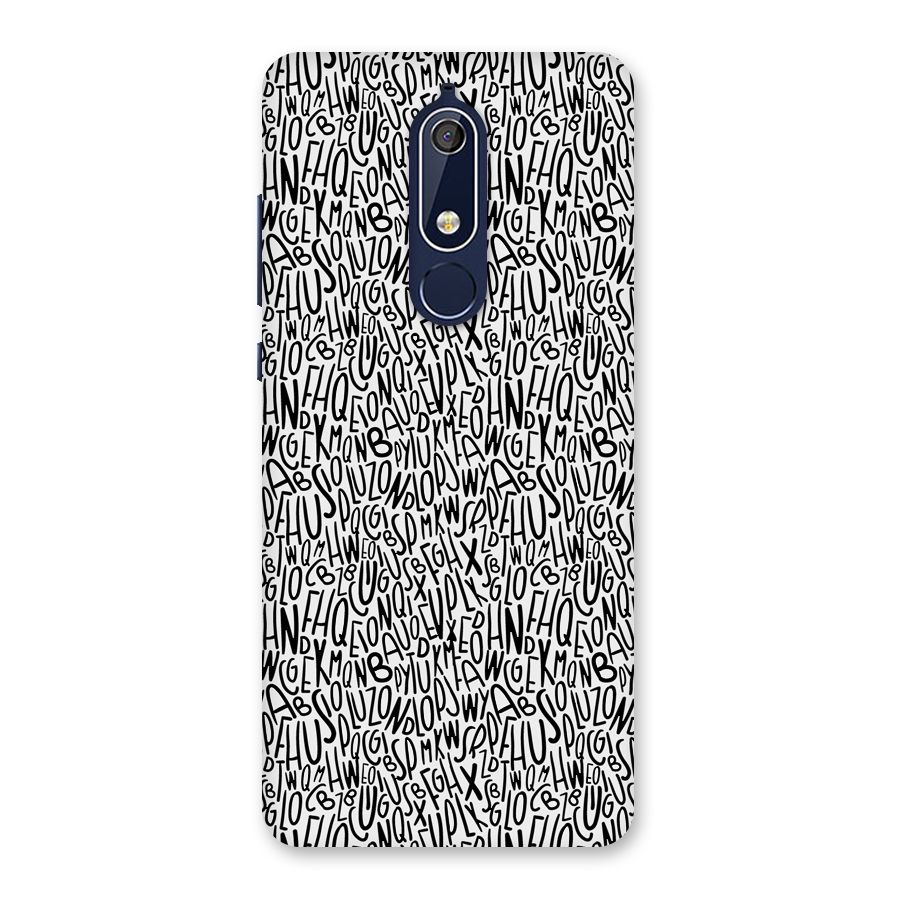 Alphabet Seamless Abstract Back Case for Nokia 5.1