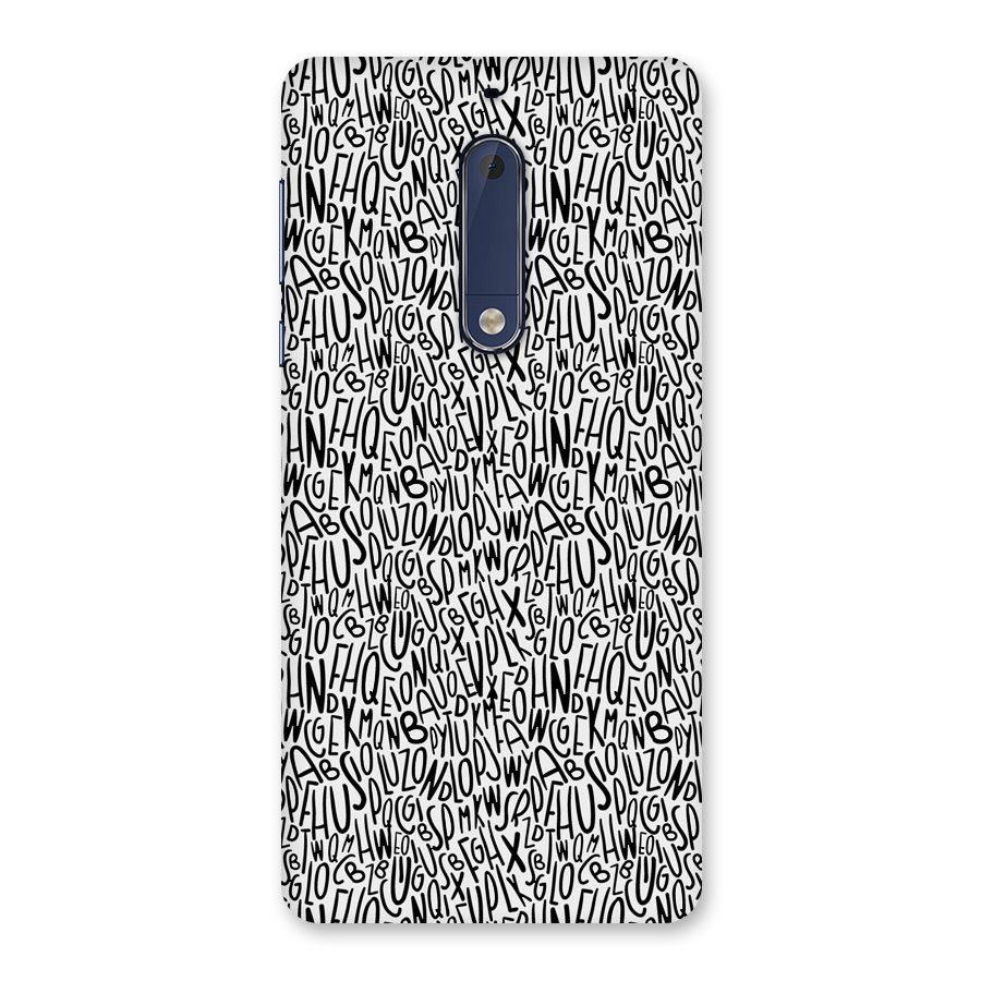 Alphabet Seamless Abstract Back Case for Nokia 5