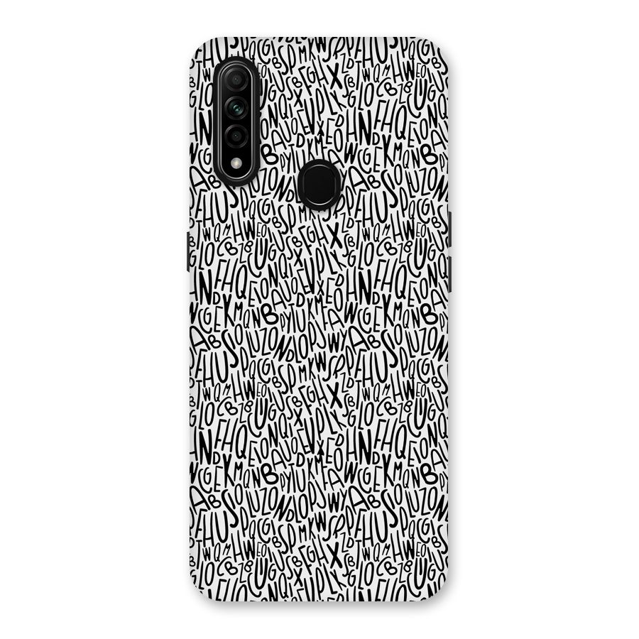 Alphabet Seamless Abstract Back Case for Oppo A31