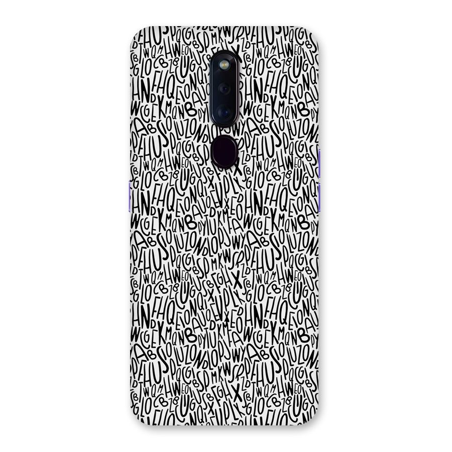 Alphabet Seamless Abstract Back Case for Oppo F11 Pro