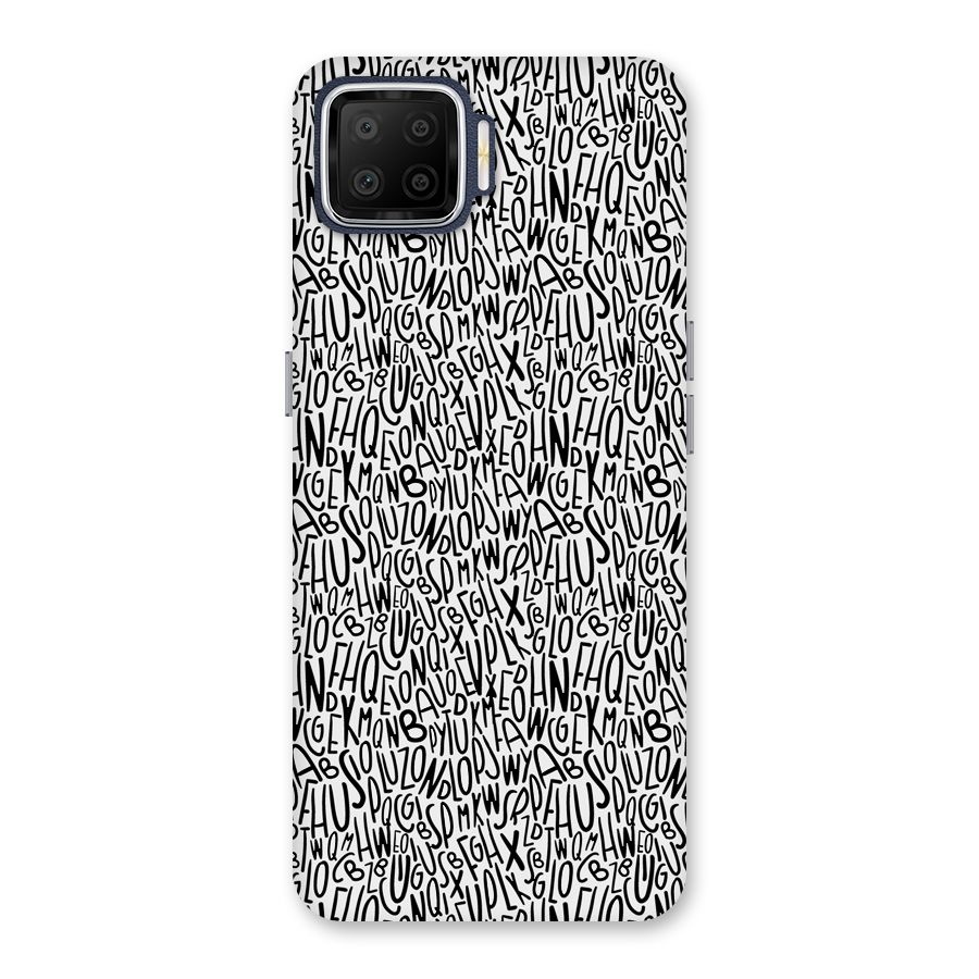 Alphabet Seamless Abstract Back Case for Oppo F17