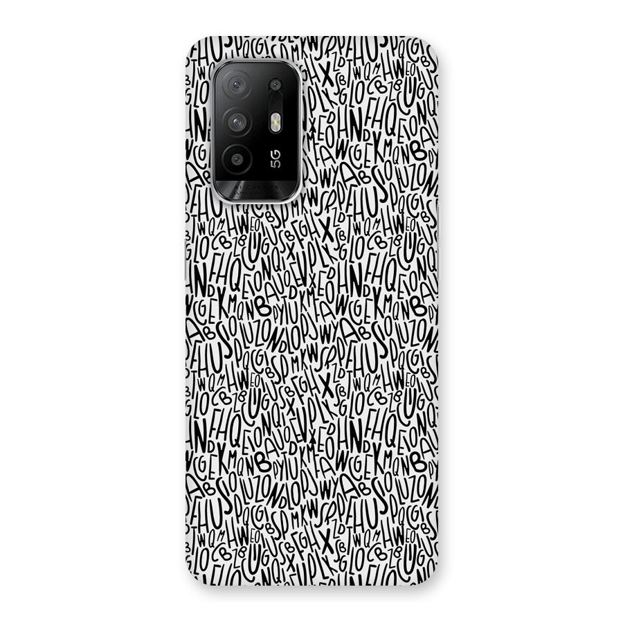 Alphabet Seamless Abstract Back Case for Oppo F19 Pro Plus 5G
