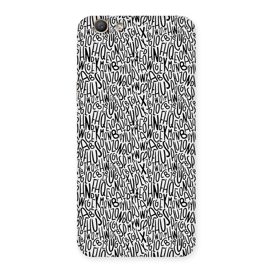 Alphabet Seamless Abstract Back Case for Oppo F1s