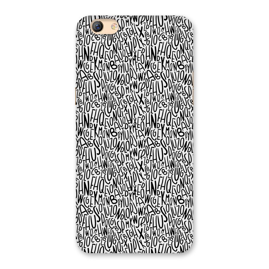 Alphabet Seamless Abstract Back Case for Oppo F3 Plus