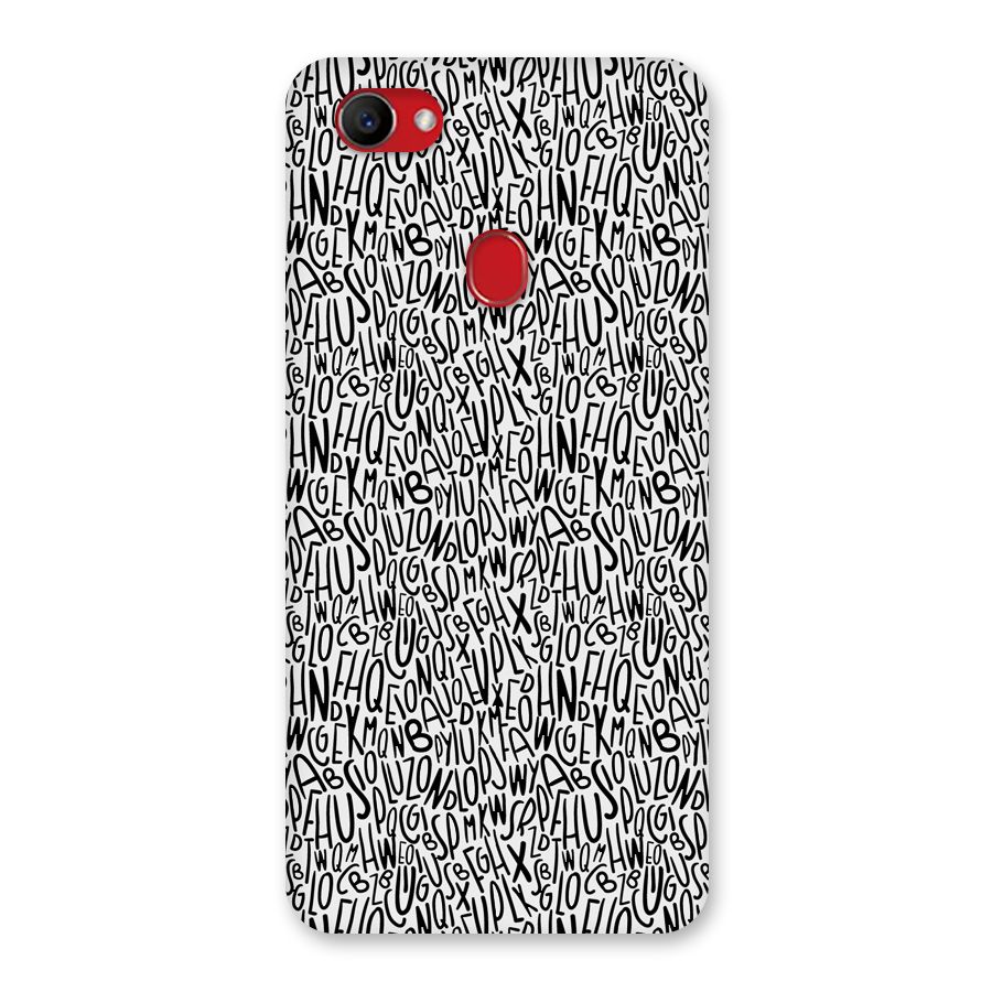 Alphabet Seamless Abstract Back Case for Oppo F7