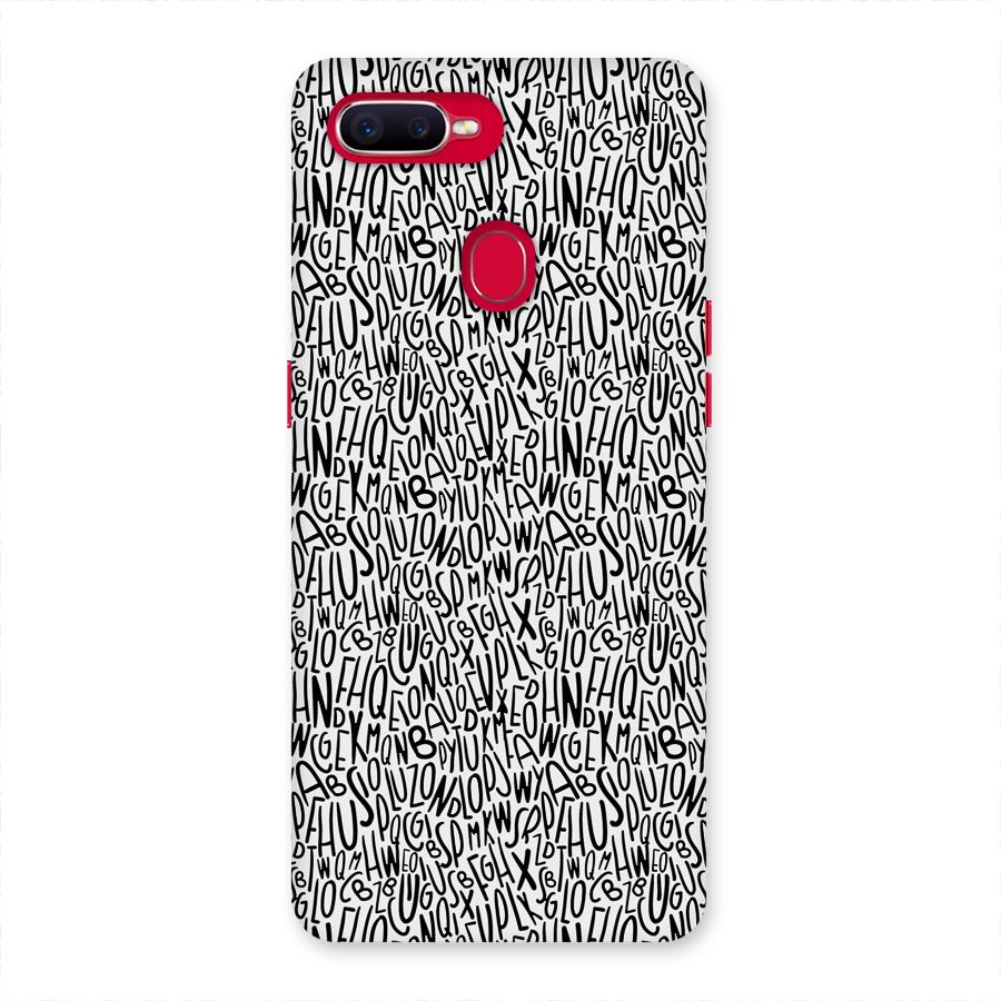 Alphabet Seamless Abstract Back Case for Oppo F9 Pro