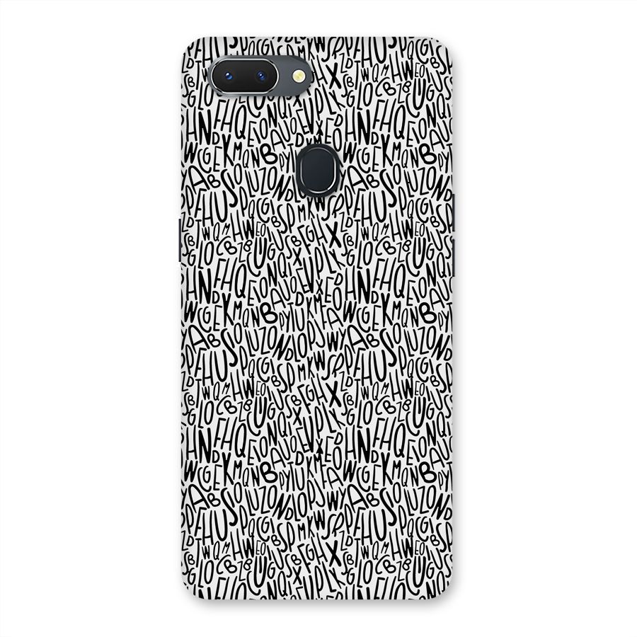Alphabet Seamless Abstract Back Case for Oppo Realme 2