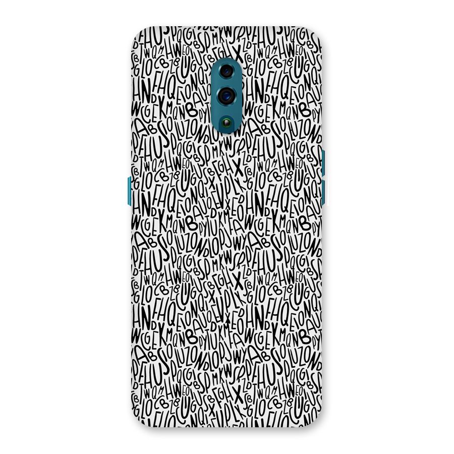 Alphabet Seamless Abstract Back Case for Oppo Reno