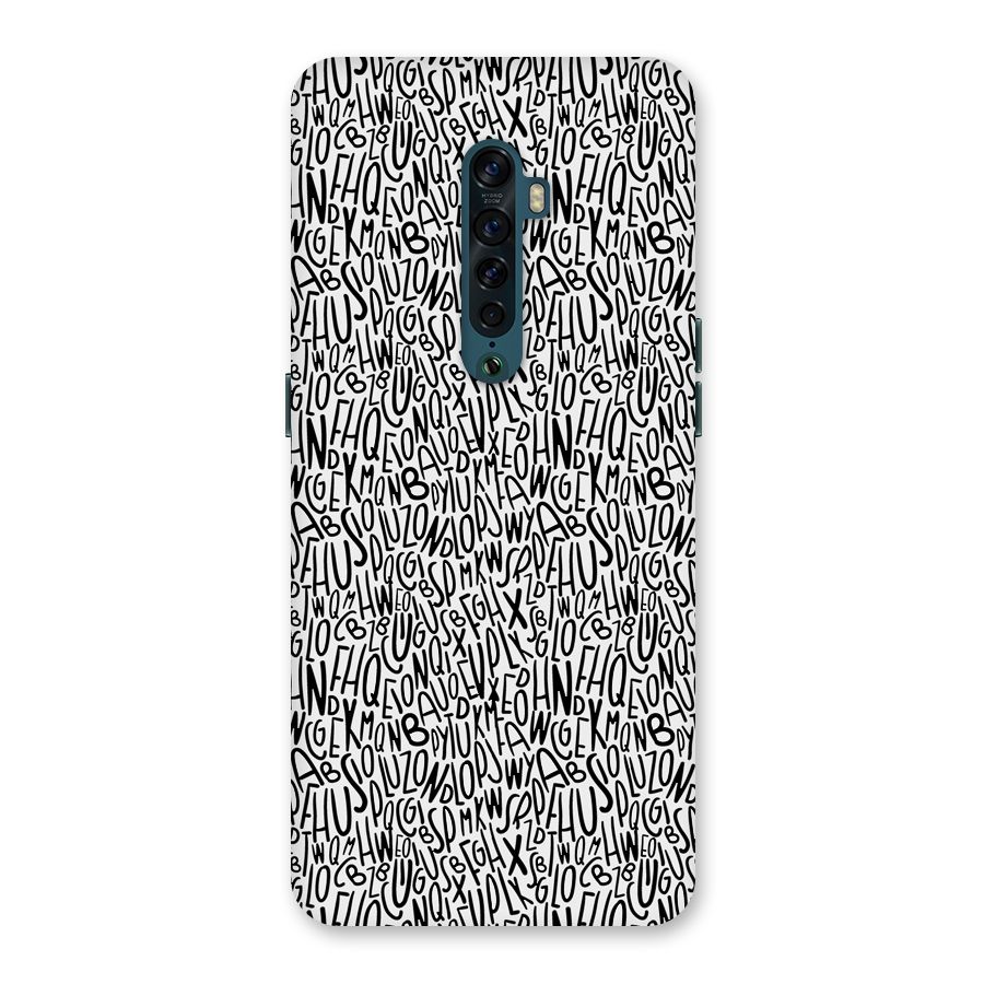 Alphabet Seamless Abstract Back Case for Oppo Reno2
