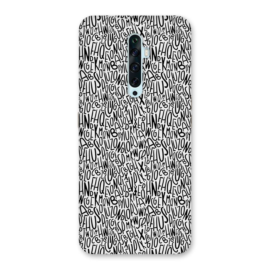 Alphabet Seamless Abstract Back Case for Oppo Reno2 F