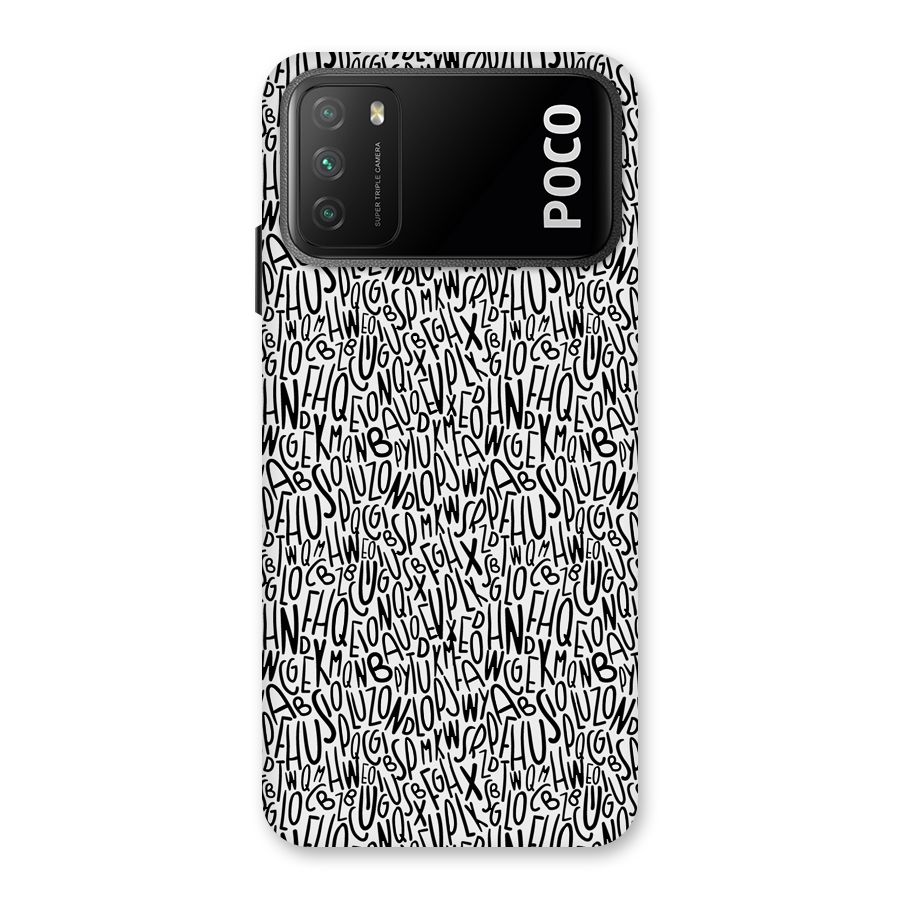 Alphabet Seamless Abstract Back Case for Poco M3