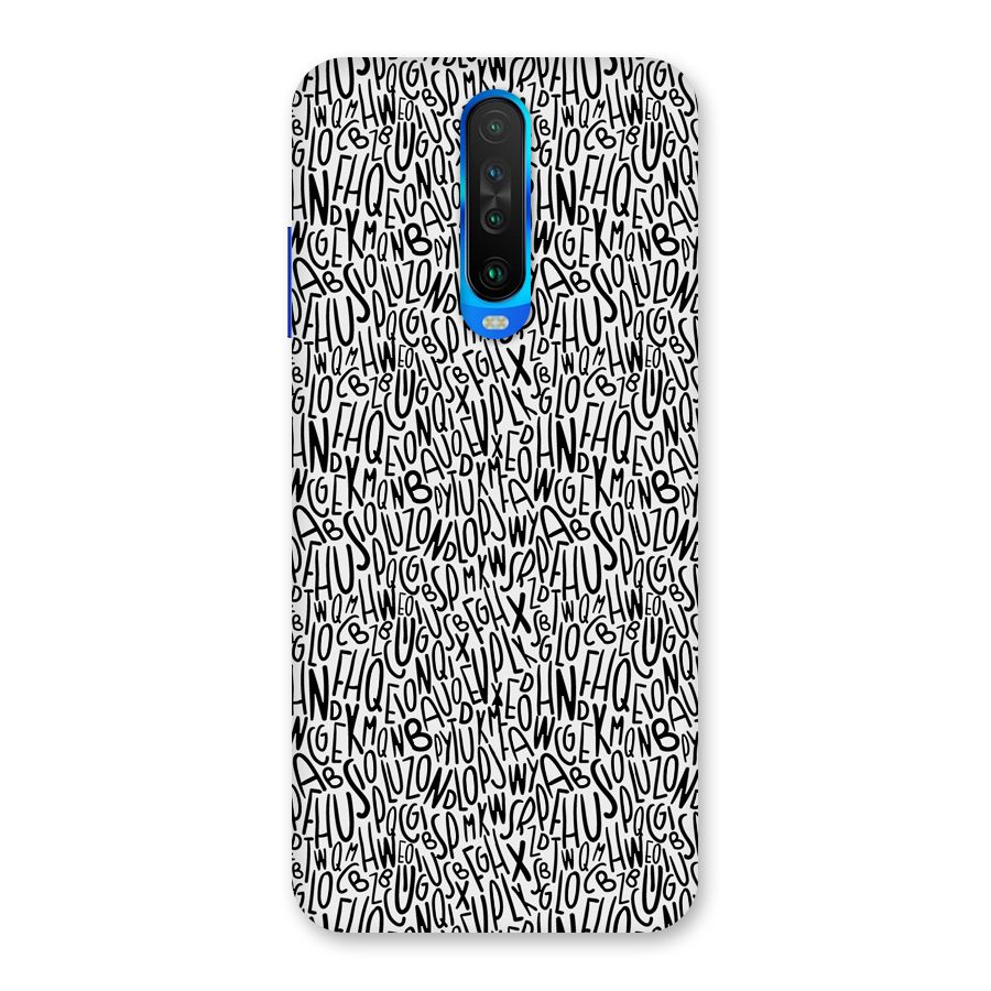 Alphabet Seamless Abstract Back Case for Poco X2