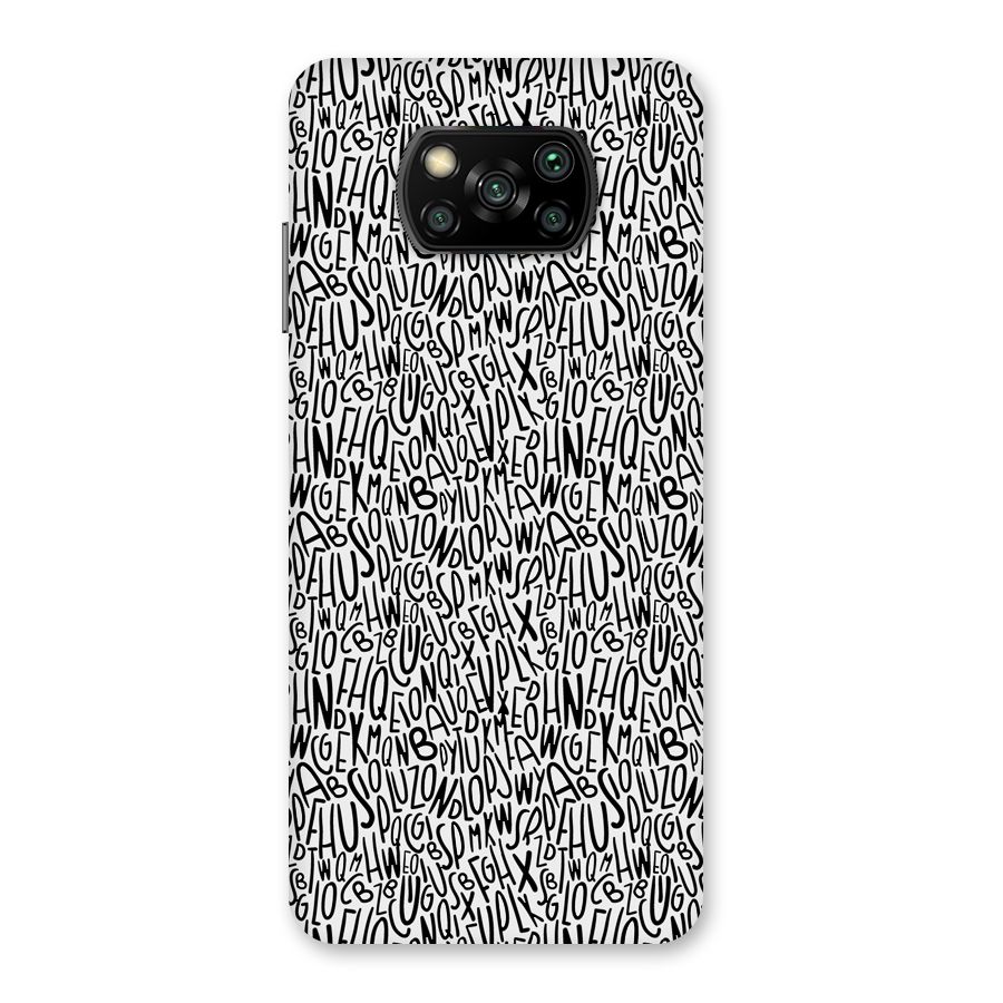 Alphabet Seamless Abstract Back Case for Poco X3