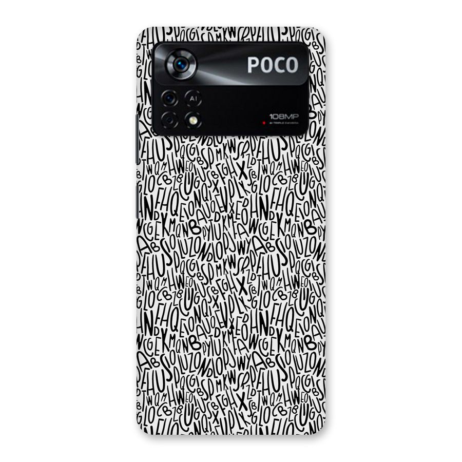 Alphabet Seamless Abstract Back Case for Poco X4 Pro 5G