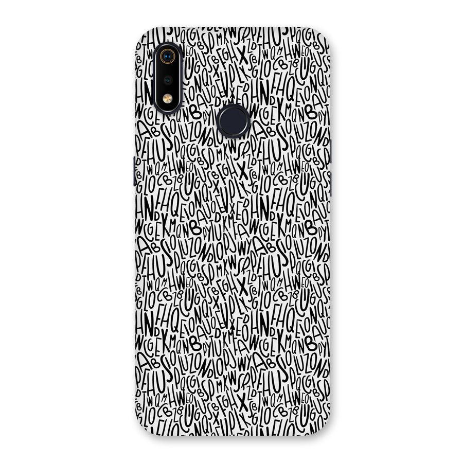 Alphabet Seamless Abstract Back Case for Realme 3i