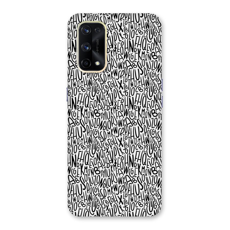 Alphabet Seamless Abstract Glass Back Case for Realme X7 Pro