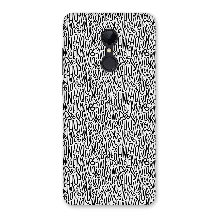 Alphabet Seamless Abstract Back Case for Redmi 5