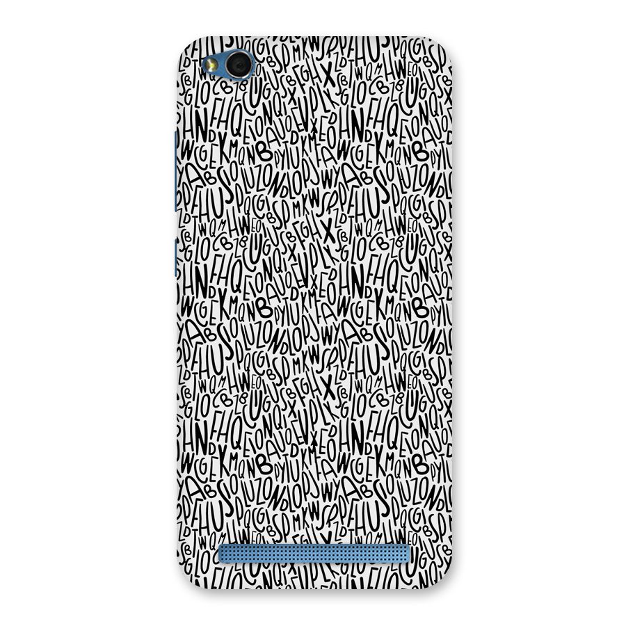 Alphabet Seamless Abstract Back Case for Redmi 5A