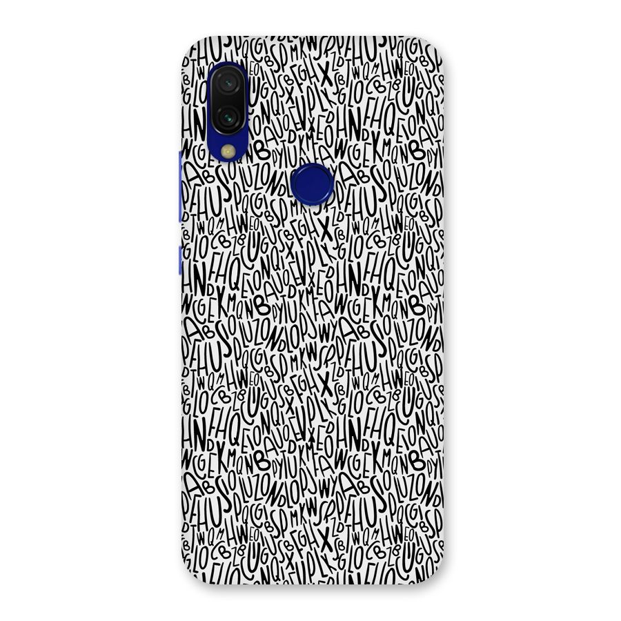 Alphabet Seamless Abstract Back Case for Redmi 7